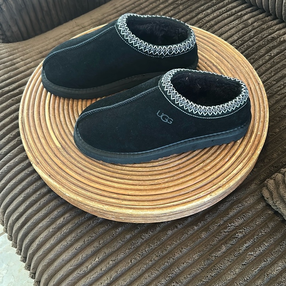 UGG Black Suede Slippers